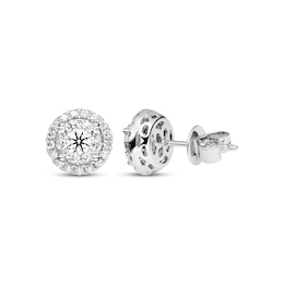 Diamond Earrings 3/4 ct tw Round-cut 14K White Gold