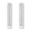 Thumbnail Image 1 of Diamond Hoop Earrings 1/4 ct tw Round-cut Sterling Silver