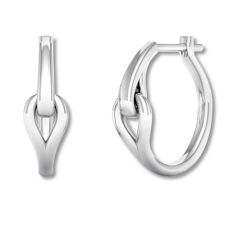 Love + Be Loved Hoop Earrings Sterling Silver