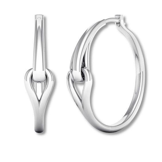 Love + Be Loved Hoop Earrings Sterling Silver
