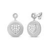 Thumbnail Image 1 of Signature Heart Diamond Earrings 1/3 ct tw Sterling Silver