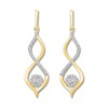 Thumbnail Image 1 of Diamond Twist Earrings 1/5 ct tw Round-cut 10K Yellow Gold