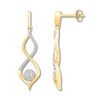 Thumbnail Image 2 of Diamond Twist Earrings 1/5 ct tw Round-cut 10K Yellow Gold