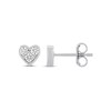 Thumbnail Image 1 of Diamond Heart Earrings 1/4 ct tw Round-cut 10K White Gold