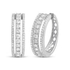 Diamond Hoop Earrings 1/2 ct tw Round-cut 10K White Gold