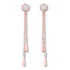 Thumbnail Image 1 of Diamond Geometric Drop Earrings 1/5 ct tw Round 10K Rose Gold