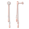 Thumbnail Image 2 of Diamond Geometric Drop Earrings 1/5 ct tw Round 10K Rose Gold