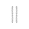 Thumbnail Image 2 of Diamond Hoop Earrings 1/10 ct tw Round-cut Sterling Silver