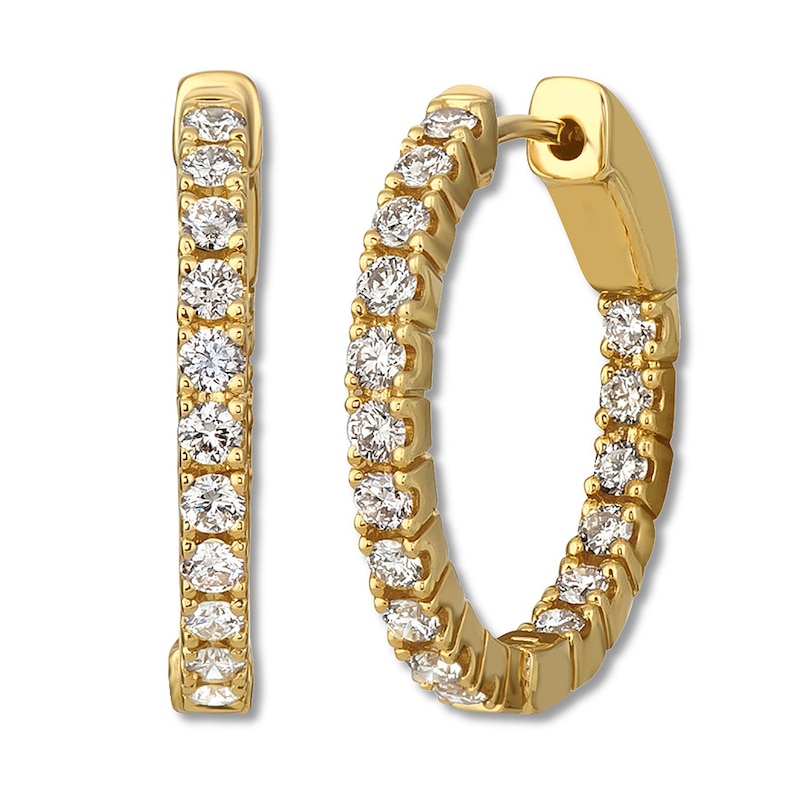 Le Vian Nude Diamond Hoop Earrings 1 ct tw 14K Honey Gold