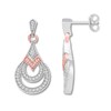 Thumbnail Image 1 of Diamond Earrings 1/4 ct tw Round Sterling Silver & 10K Rose Gold