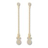 Diamond Teardrop Earrings 1/5 ct tw Round-cut 10K Yellow Gold