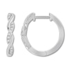 Thumbnail Image 0 of Diamond Hoop Earrings 1/10 ct tw Round-cut 10K White Gold