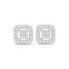 Thumbnail Image 2 of Diamond Stud Earrings 1/4 ct tw Round & Princess-cut 10K White Gold