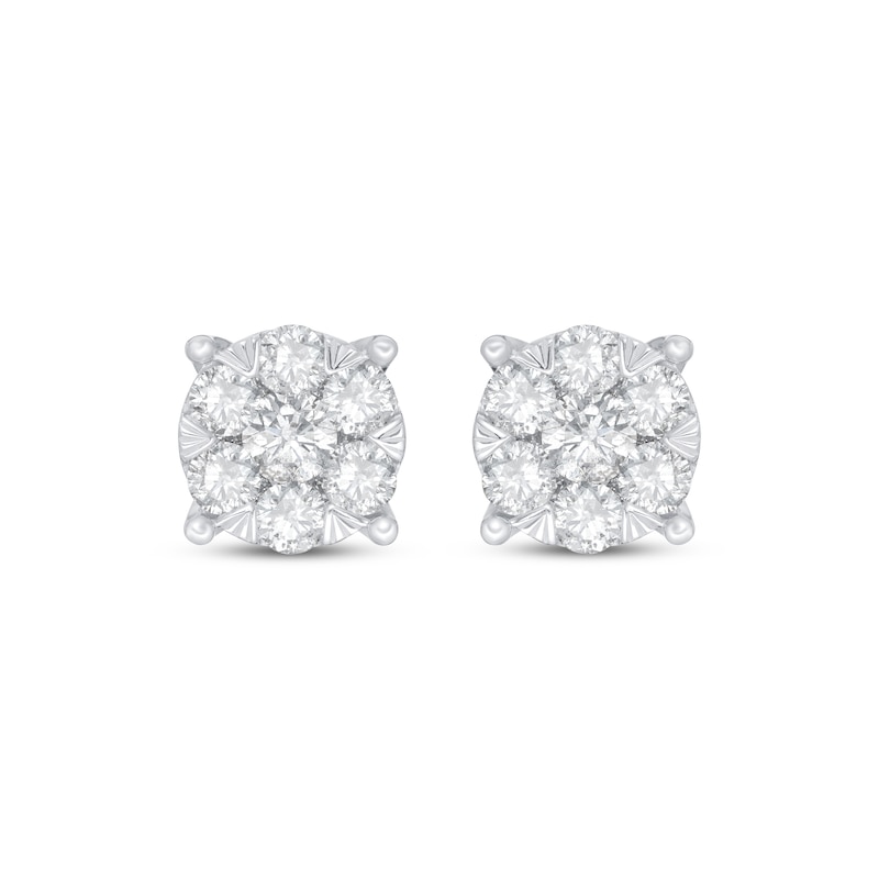 Main Image 2 of Diamond Fashion Stud Earrings 1 1/2 ct tw 10K White Gold