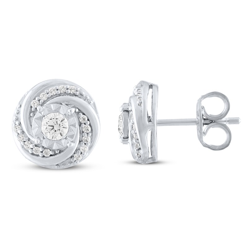 Diamond Stud Earrings 1 4 Ct Tw Sterling Silver Kay Outlet