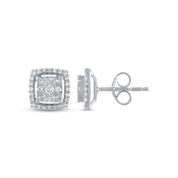 Diamond Stud Earrings 1/4 ct tw 10K White Gold