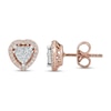 Thumbnail Image 0 of Diamond Stud Heart Earrings 1/4 ct tw 10K Rose Gold