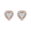 Thumbnail Image 1 of Diamond Stud Heart Earrings 1/4 ct tw 10K Rose Gold