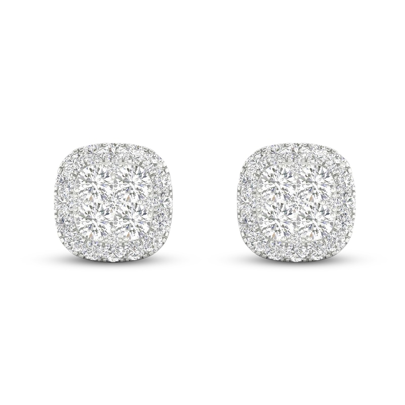 Main Image 3 of KAY Lab-Grown Diamonds Stud Earrings 1 ct tw 14K White Gold