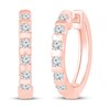 Thumbnail Image 1 of Diamond Hoop Earrings 1/3 ct tw 10K Rose Gold