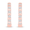 Thumbnail Image 3 of Diamond Hoop Earrings 1/3 ct tw 10K Rose Gold