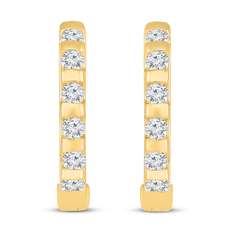 Diamond Hoop Earrings 1/3 ct tw 10K Yellow Gold