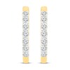 Thumbnail Image 3 of Diamond Hoop Earrings 1/2 ct tw 10K Yellow Gold
