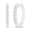 Thumbnail Image 1 of Diamond Hoop Earrings 1/2 ct tw 10K White Gold