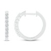 Thumbnail Image 2 of Diamond Hoop Earrings 1/2 ct tw 10K White Gold