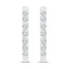 Thumbnail Image 3 of Diamond Hoop Earrings 1/2 ct tw 10K White Gold