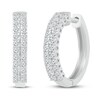 Thumbnail Image 1 of Diamond Hoop Earrings 1/2 ct tw 10K White Gold