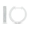 Thumbnail Image 2 of Diamond Hoop Earrings 1/2 ct tw 10K White Gold