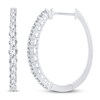 Thumbnail Image 2 of Diamond Hoop Earrings 1 ct tw 14K White Gold