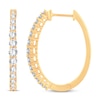 Thumbnail Image 2 of Diamond Hoop Earrings 1 ct tw 14K Yellow Gold