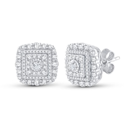 Diamond Earrings 1-1/2 ct tw 14K White Gold
