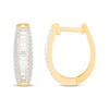 Thumbnail Image 2 of Diamond Hoop Earrings 5/8 ct tw 10K Yellow Gold