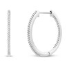 Thumbnail Image 1 of Diamond Hoop Earrings 1/4 ct tw 10K White Gold