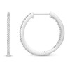 Thumbnail Image 2 of Diamond Hoop Earrings 1/4 ct tw 10K White Gold