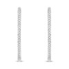 Thumbnail Image 3 of Diamond Hoop Earrings 1/4 ct tw 10K White Gold