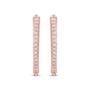 Thumbnail Image 2 of Diamond Hoop Earrings 1/10 ct tw 10K Rose Gold