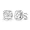 Diamond Stud Earrings 1 ct tw Round-cut 10K White Gold