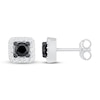 Thumbnail Image 2 of Black and White Diamond Earrings 5/8 ct tw Sterling Silver