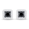 Thumbnail Image 3 of Black and White Diamond Earrings 5/8 ct tw Sterling Silver