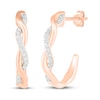 Thumbnail Image 1 of Diamond Hoop Earrings 1/10 ct tw Round-cut 10K Rose Gold