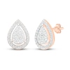 Thumbnail Image 0 of Diamond Teardrop Stud Earrings 1/3 ct tw Round-cut 10K Rose Gold