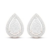 Thumbnail Image 2 of Diamond Teardrop Stud Earrings 1/3 ct tw Round-cut 10K Rose Gold