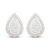 Thumbnail Image 3 of Diamond Teardrop Stud Earrings 1/3 ct tw Round-cut 10K Rose Gold