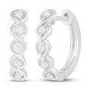 Thumbnail Image 0 of Diamond Hoop Earrings 1/10 ct tw Round-cut Sterling Silver