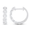 Thumbnail Image 1 of Diamond Hoop Earrings 1/10 ct tw Round-cut Sterling Silver