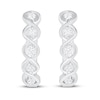 Thumbnail Image 2 of Diamond Hoop Earrings 1/10 ct tw Round-cut Sterling Silver